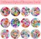 Large Hole Glass Beads for Jewelry Making, 224PCS European Beads Bulk Mixed Color Spacer Bead with Rhinestones Lampwork Beads for DIY Craft Charms Bracelet Necklace Earring Making